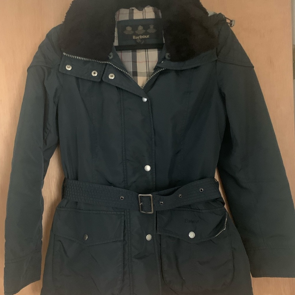 Barbour ladies winter trench raincoat size 6